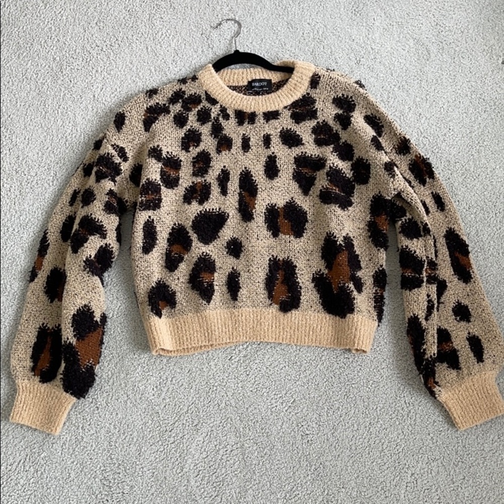 bardot cute cheetah sweater